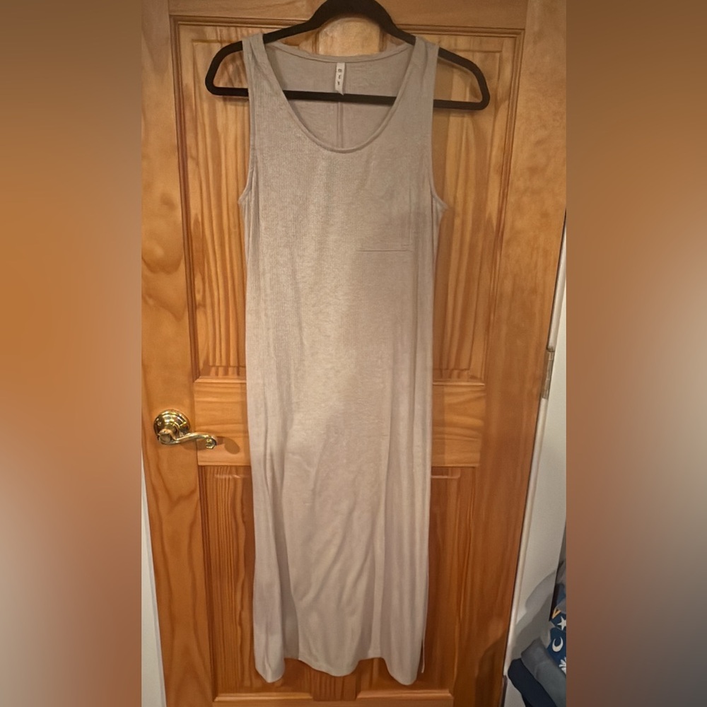 Mittoshop Light Gray Sleeveless Maxi Dress